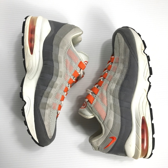 grey orange air max 95